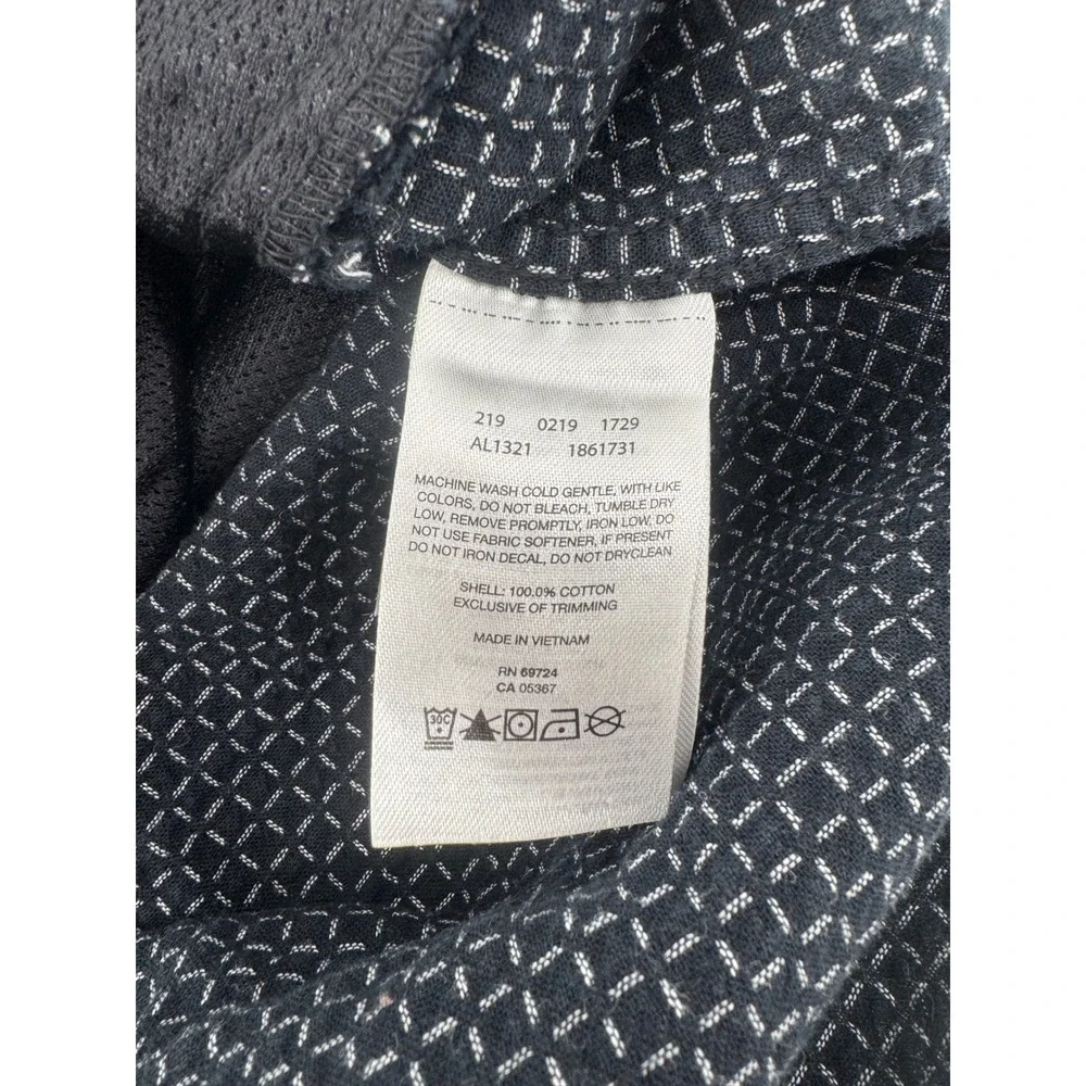 Columbia Sportswear Women's XL Black White Micro Dot Button Up Shirt Lightweight